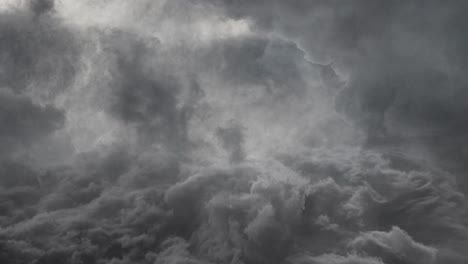 a dramatic clouds and lightning storm time lapse