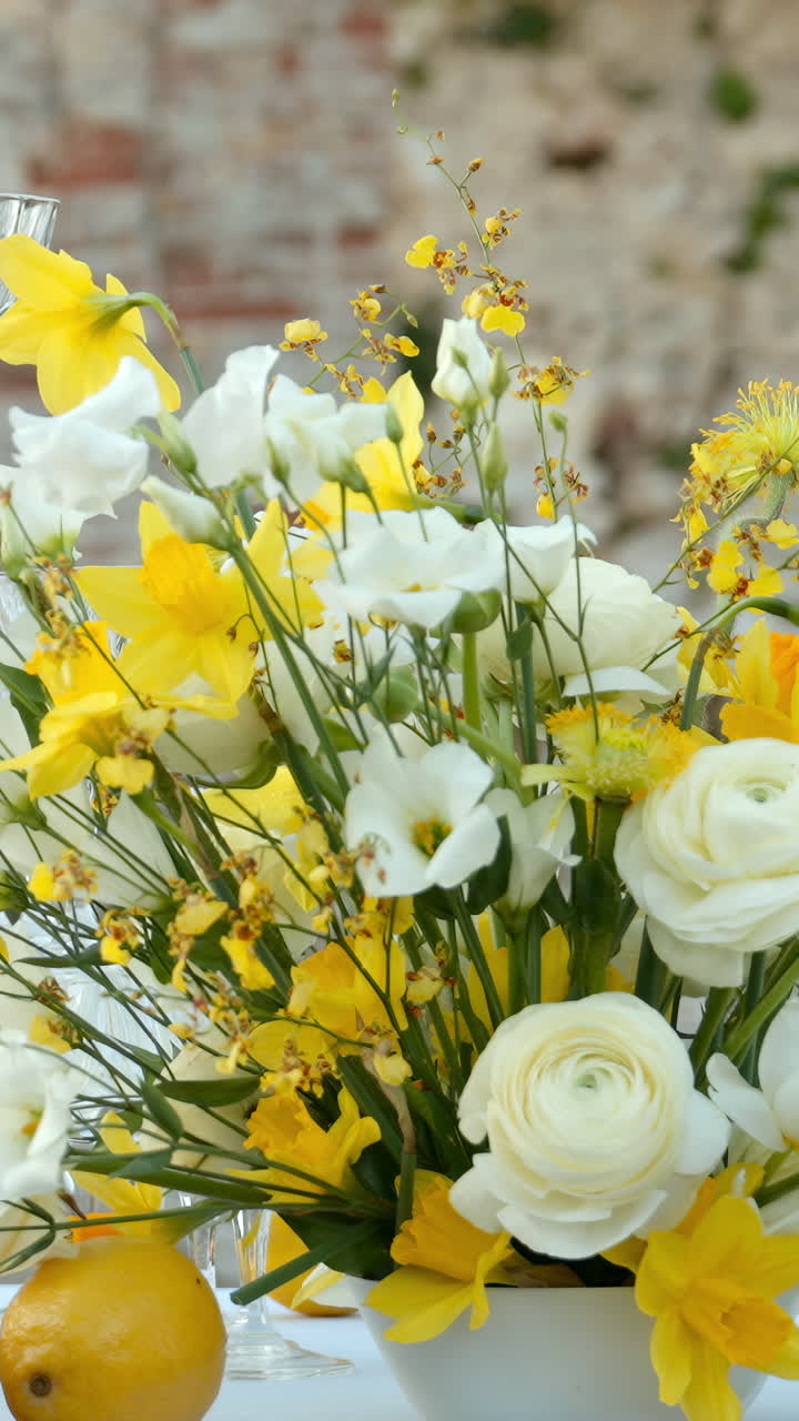 Floral Arrangement with Daffodils and Ranunculus