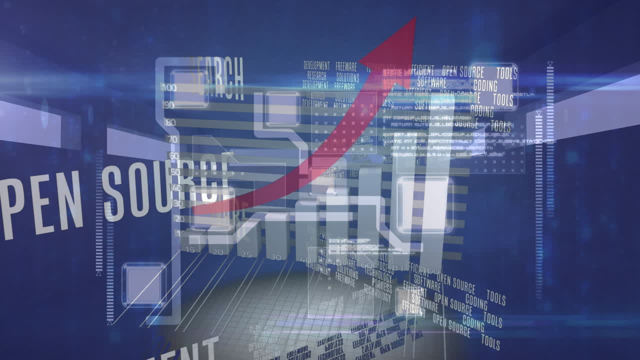 기술 텍스트를 통한 연결 네트워크의 애니메이션