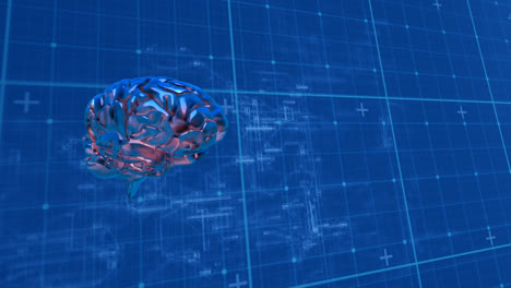digital composite of a human brain and the cyber blueprint