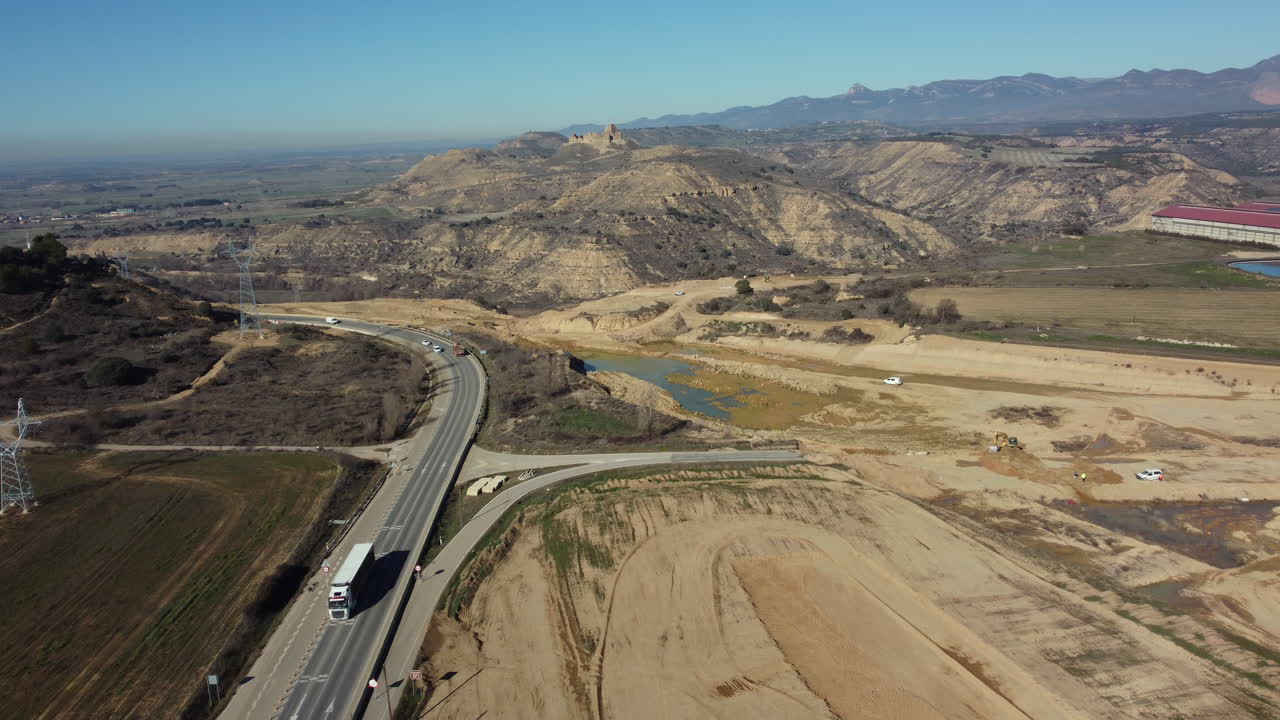Highway Construction Project in a Mountainous Valley