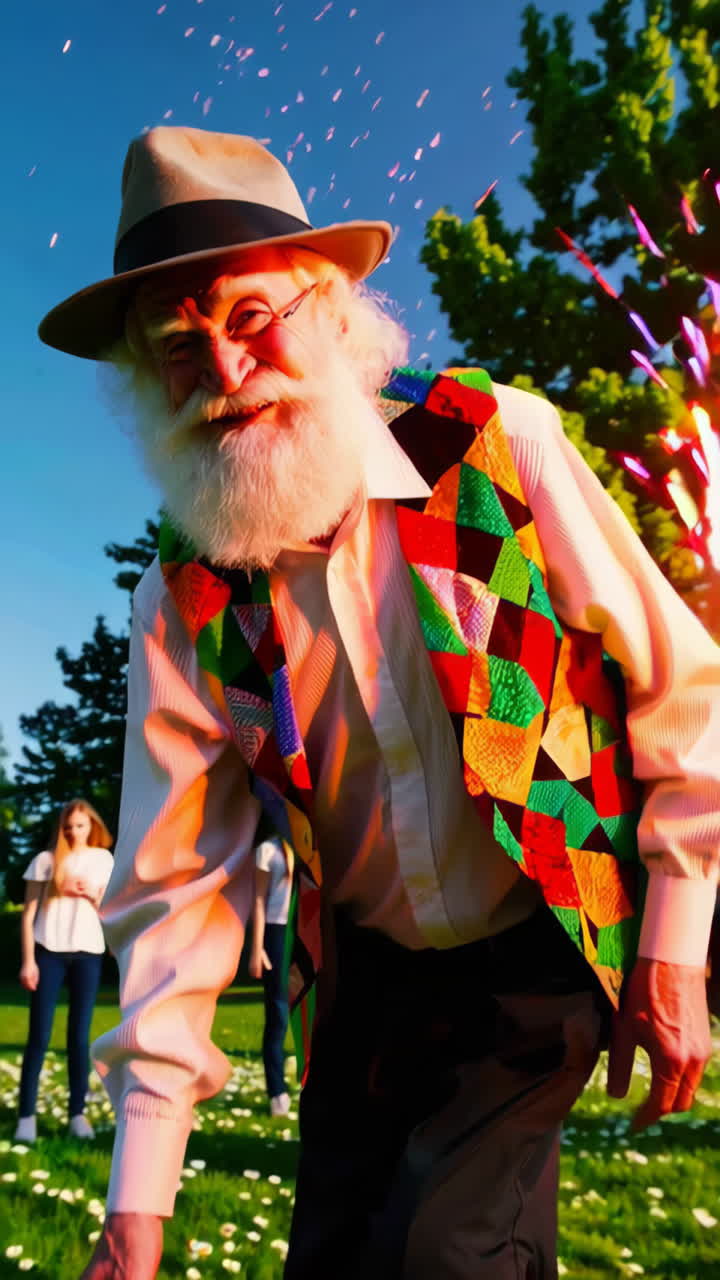 공원 에서 불꽃놀이 를 하는 고위 인사