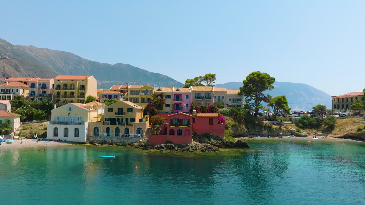 Colorful Village by the Aegean Sea