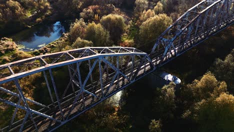 old railway bridge over a river