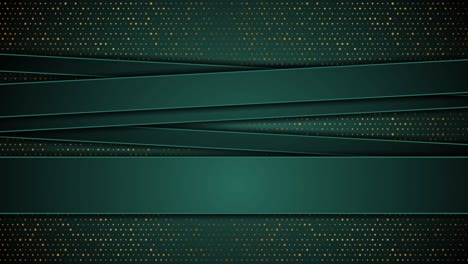 fondo de movimiento geométrico técnico abstracto verde oscuro y dorado