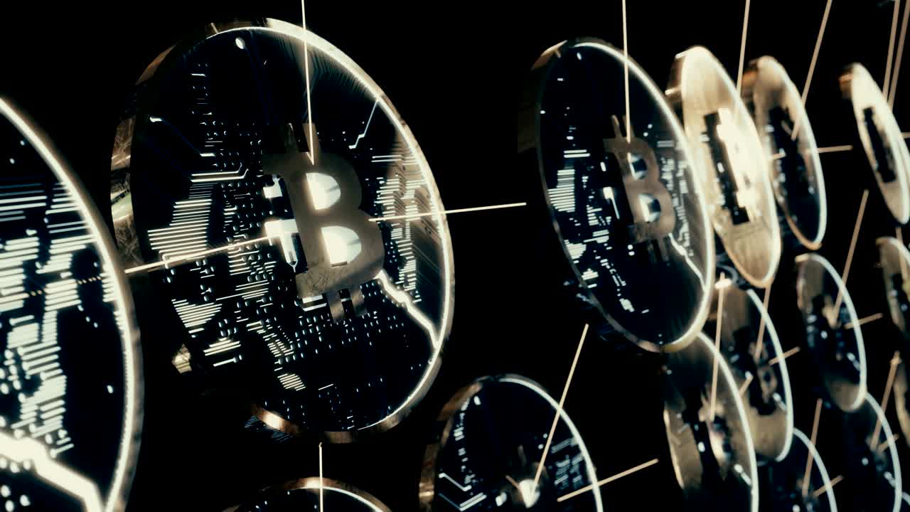 비트코인은 디지털 지갑에 저장되어 있습니다.