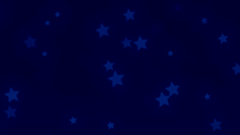 animación de estrellas azules brillantes que parpadean y se mueven en movimiento hipnótico sobre un fondo azul oscuro