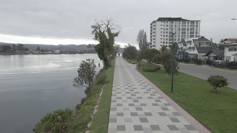 Push-in-aerial-shot-of-the-new-Costanera-Valdivia