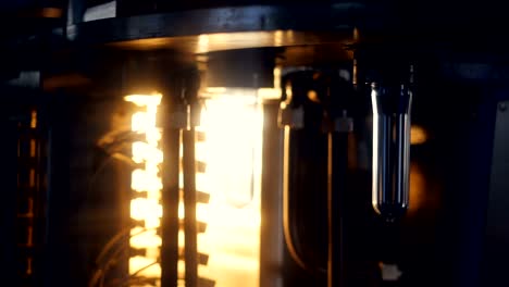 clean and new pet bottles transferred further for production. 4k.