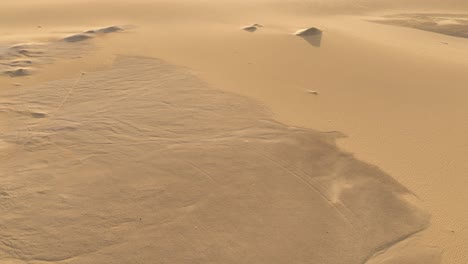 el viento barreando a través de un paisaje desértico de arena