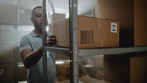 warehouse worker handling boxes