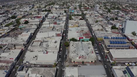 Aerial-shot-of-a-city-with-little-color