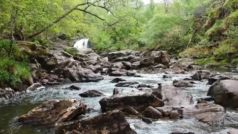 Alejar-Cinemática-Toma-De-Dron-Del-Río-Cascada-Highland