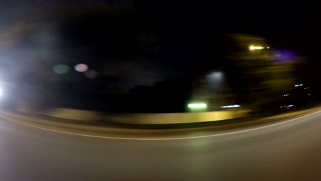 fast city drive night road timelapse side view loopable
