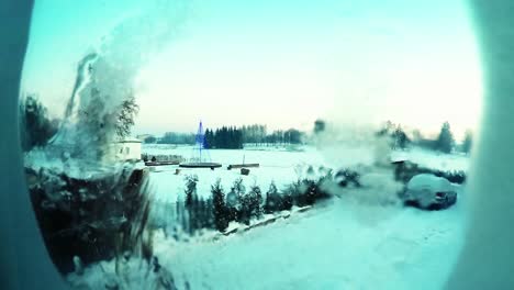 Wintereisfrost-Auf-Dem-Fensterglas.-Nahaufnahme