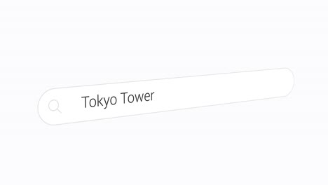 buscando la torre de tokio en el motor de búsqueda