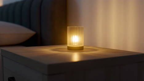 lamp on a nightstand