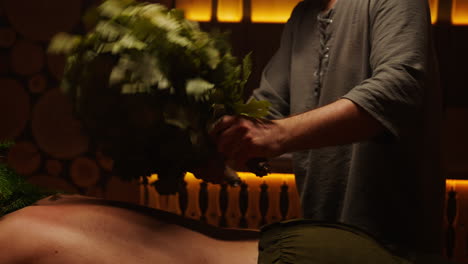 traditional russian banya massage session