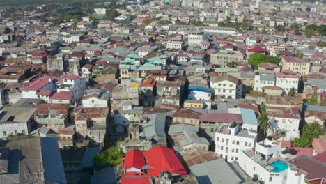 view of stone town zanzibar with slight push in