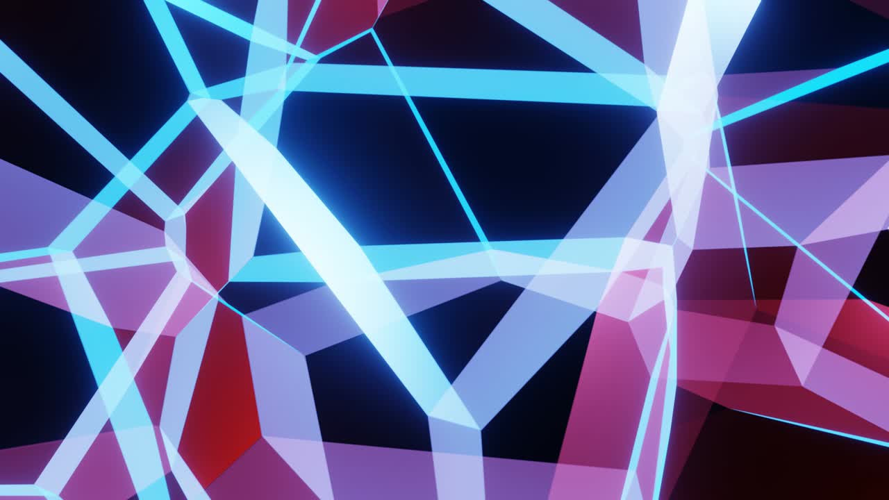 transformación abstracta de cristales multicolores en un fondo oscuro