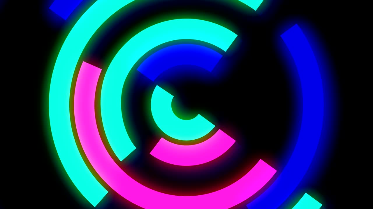 círculos coloridos lineales dinámicos abstractos y simples en movimiento