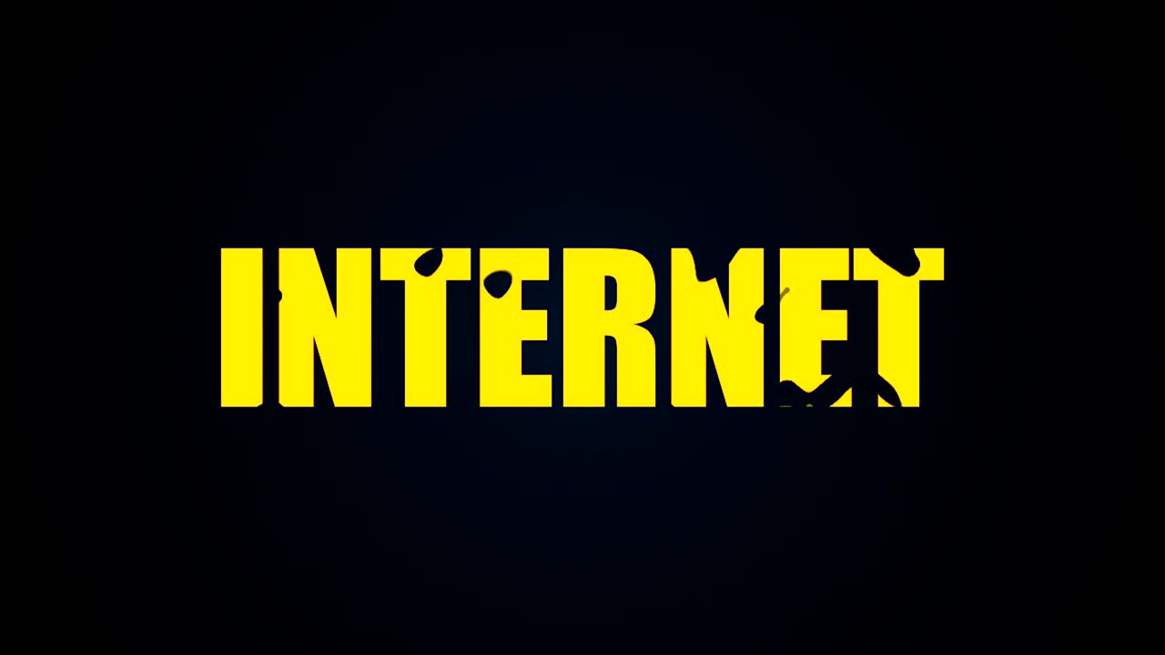 Texto Internet. Fundo de animação líquida