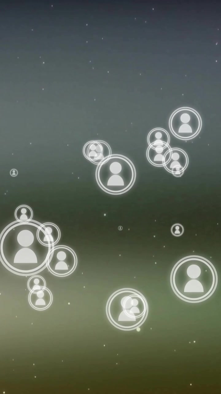 Animating social network connections over blurred gradient background