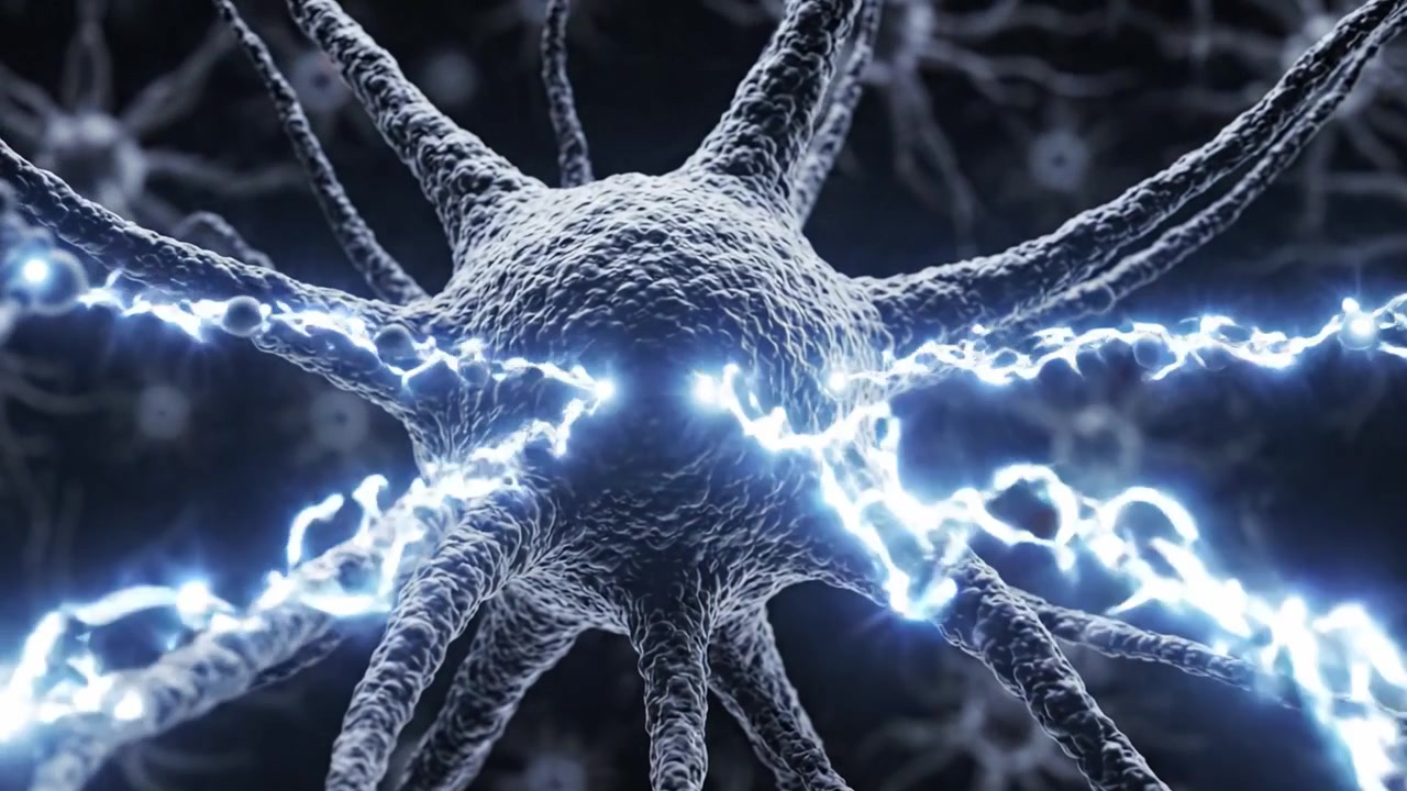 Dynamiske billeder af neuronal aktivitet: Udforskning af neuronernes komplekse strukturer med fokus på synaptisk kommunikation og elektriske impulser i et neuralt netværk