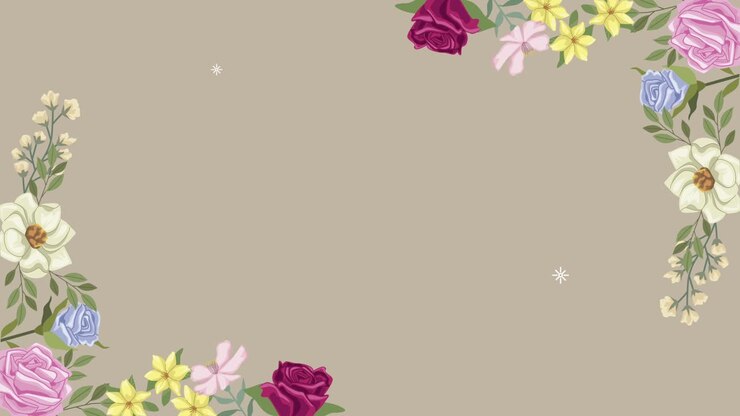 красочные цветы граничная рамка декоративная анимация