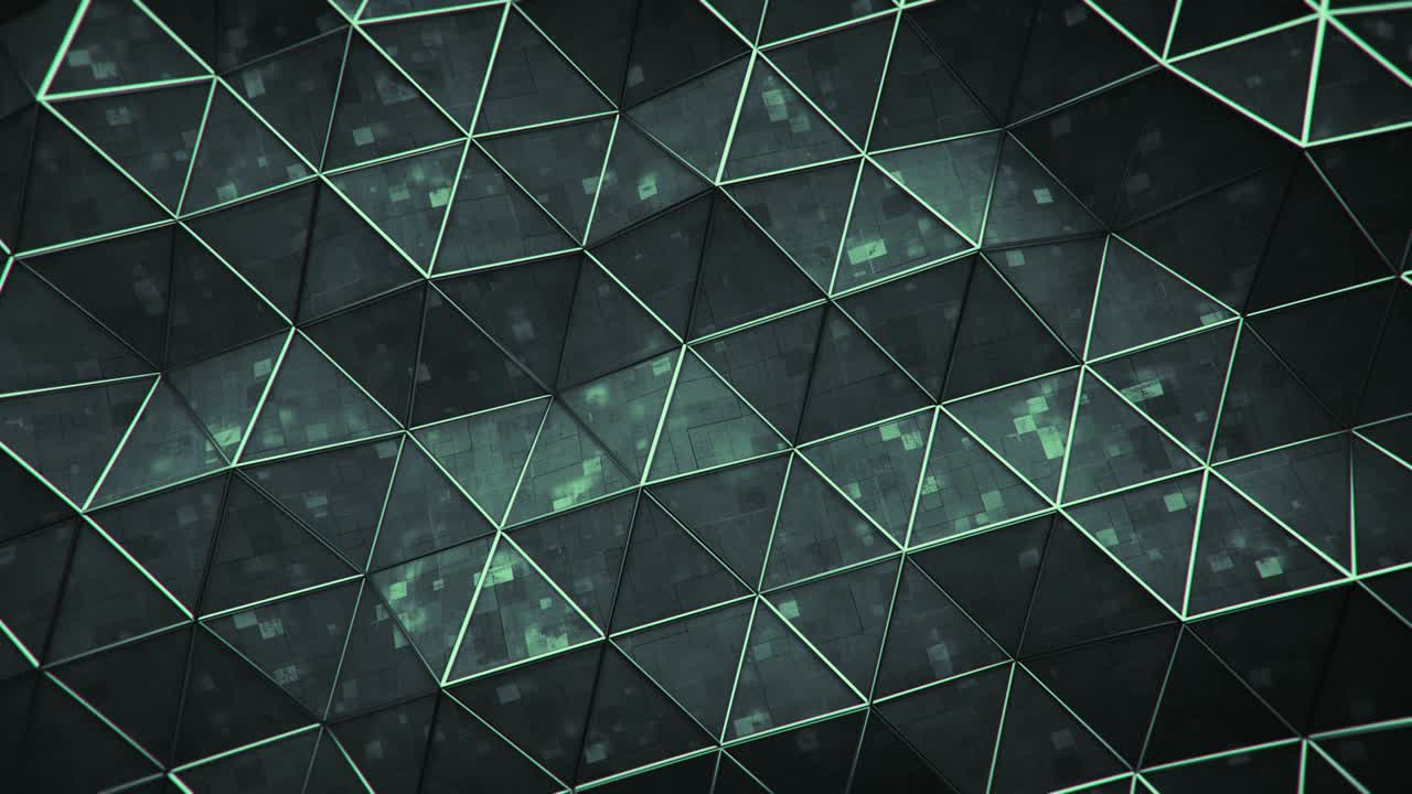 forma poligonal grunge con superficie de alta tecnología bucle sin costuras animación de renderizado 3d