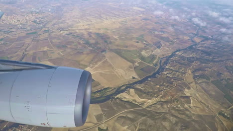 POV-View-from-airplane-over-Spain