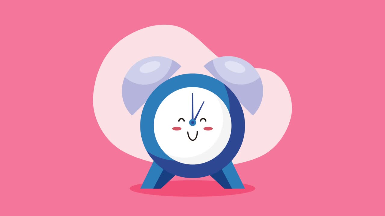 귀여운 알람시계 일러스트레이션