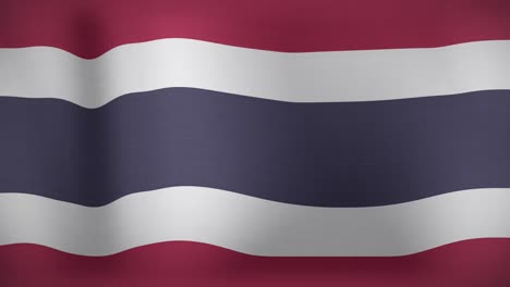 animación de la bandera móvil y flotante de tailandia
