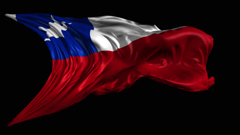 chilean flag waving in the wind