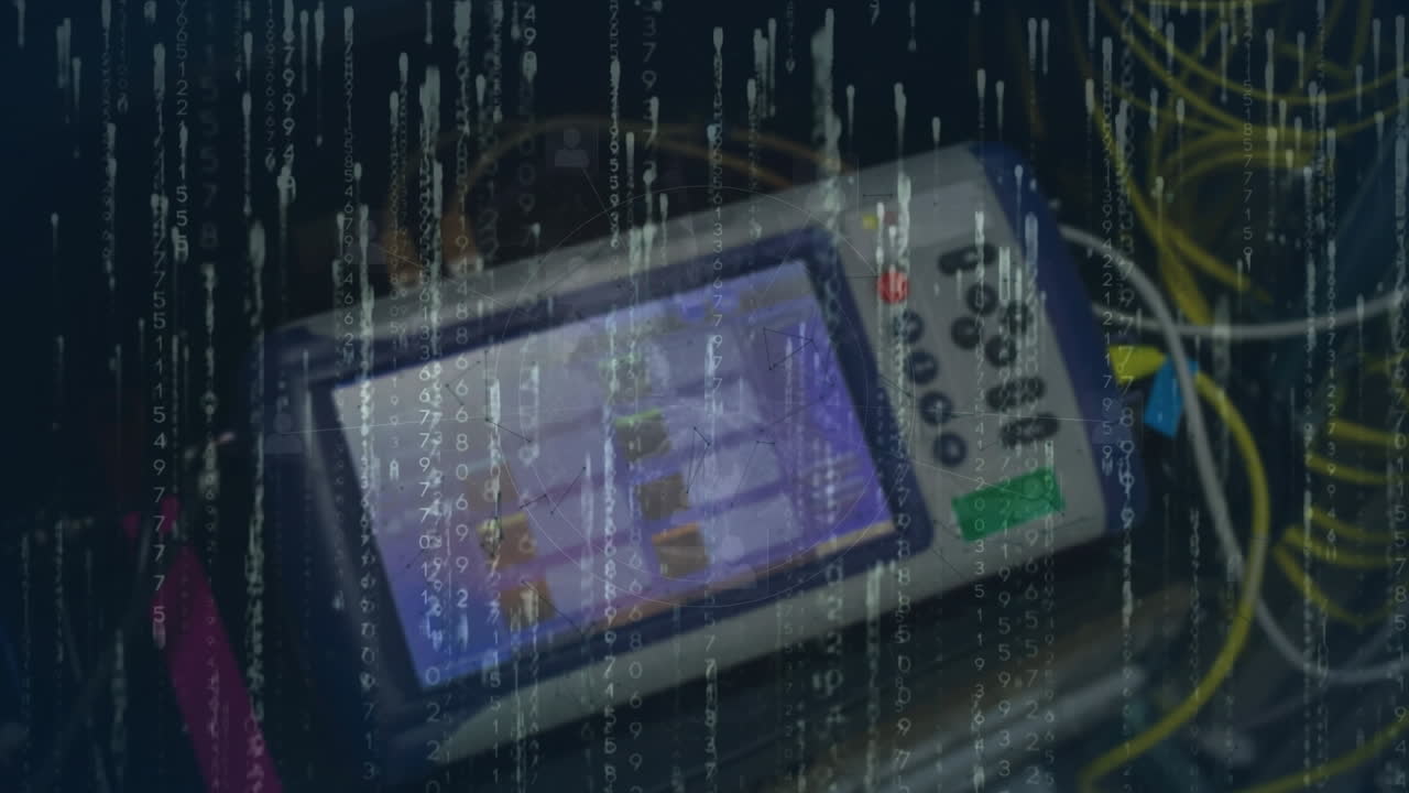 animación de la codificación binaria a través del servidor