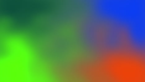 animación de formas abstractas en movimiento de color verde, azul y naranja vibrantes