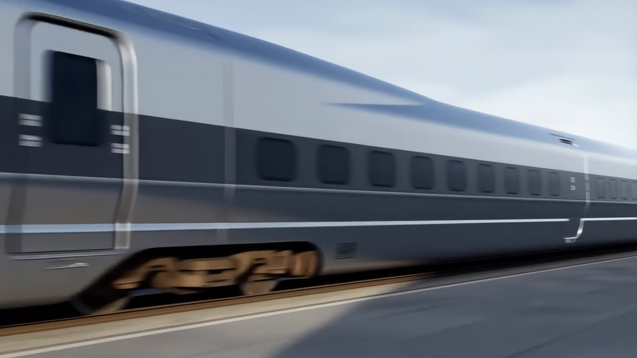 High-Speed Train in Motion