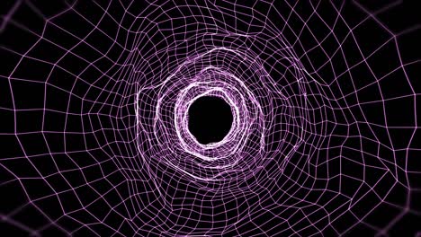 abstract glowing lines in seamless loop motion graphic tunnel. futuristic loop animation on a dark background