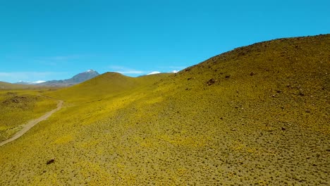 aerial view of mountain range, high peaks and glaciers in the north of chile, san pedro de atacama region