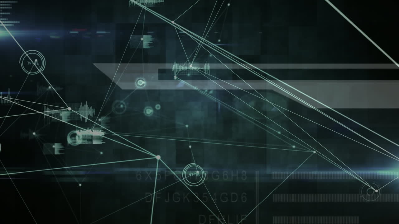 Animation of network of connections over data processing