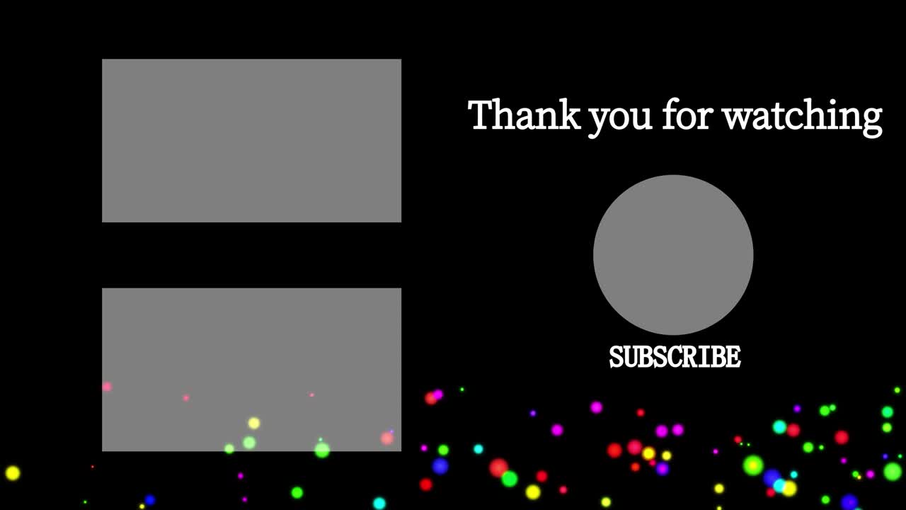 다채로운 공 구 끝 카드 끝 화면 모션 그래픽