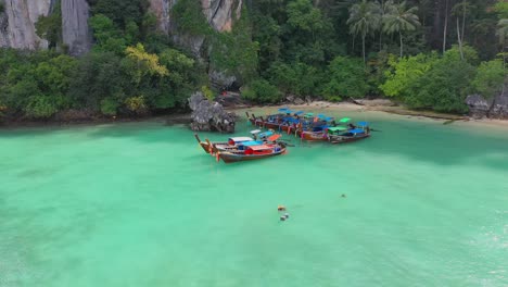 antena drone tiro koh phi phi barco isla tropical - tailandia turismo