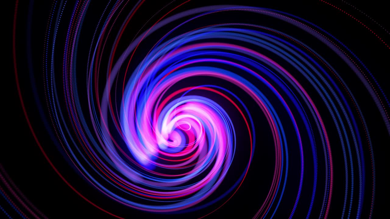 flujo de luz bg en 4k. fondo en bucle abstracto con rastros de luz, flujo de líneas de neón rojo azul en el espacio se mueven para formar formas espirales en bucle. fondo de diseño de movimiento moderno de moda. efecto de luz,