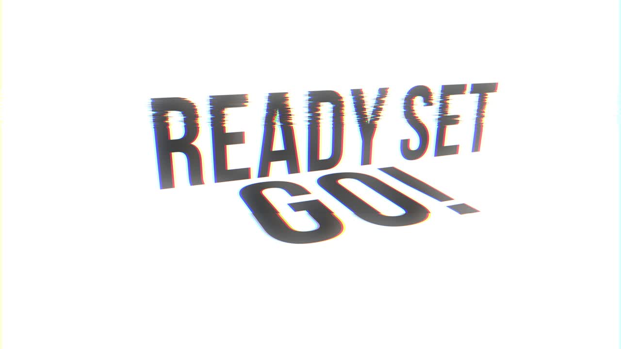 준비된 에너지 유형 애니메이션 루프와 글리치 효과를 설정합니다.