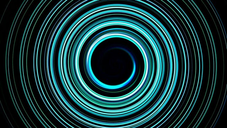 Abstract spiral rotating and twisting lines, computer generated background, 3D render background