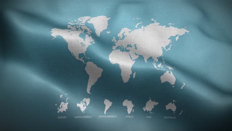 world map blue 01 flag loop background 4k