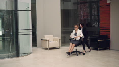 office workers having fun