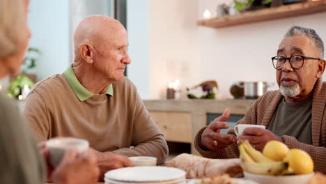 tea party, senior friends and conversation