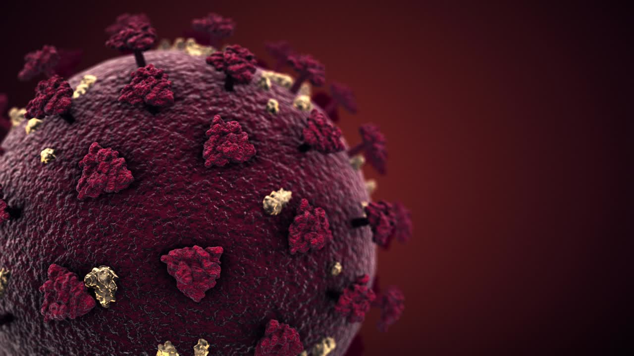animación del ciclo de fondo del concepto del coronavirus covid-19
