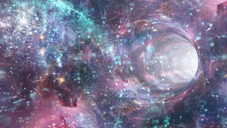Deep space hole mathematical galaxy motion background